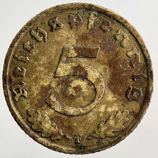 1939 Germany Nazi 5 Pfennig Coin | Very High Grade