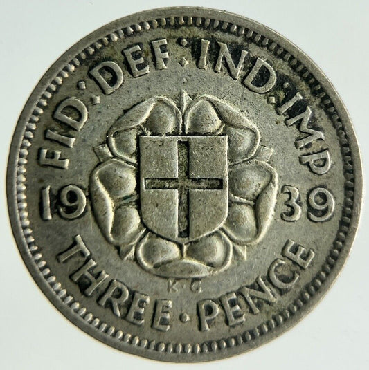 1939 George VI Threepence Silver Coin | Fine Collectable Grade