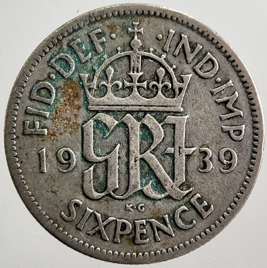 1939 George VI Sixpence Silver Coin | Fine Collectable Grade | a7881