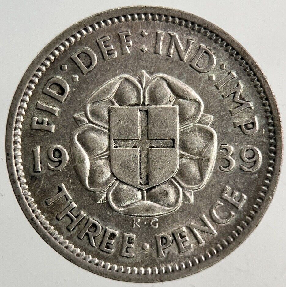 1939 George VI Threepence Silver Coin | Fine Collectable Grade