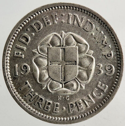 1939 George VI Threepence Silver Coin | Fine Collectable Grade