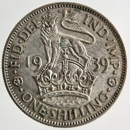 1939 George VI Shilling Silver Coin | Very High Grade
