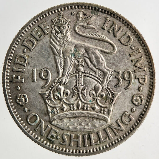 1939 George VI Shilling Silver Coin | Very High Grade
