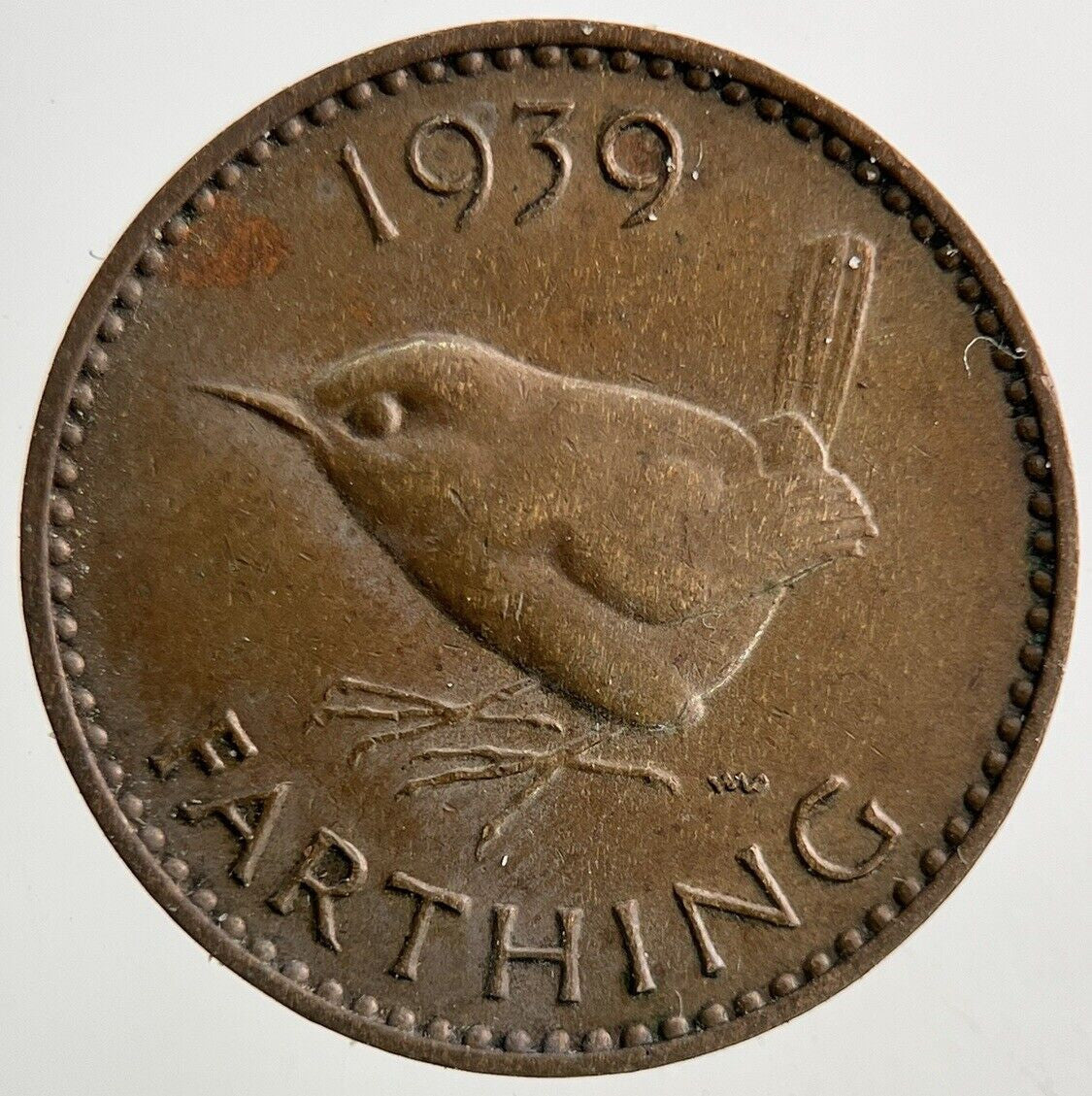 1939 George VI Wren Farthing Coin | Very High Grade
