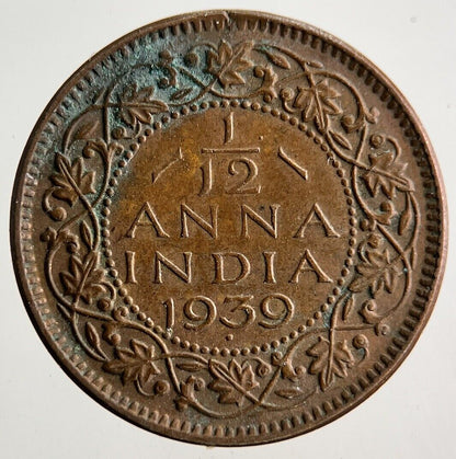 1939 India 1/12 Anna Coin | Fine Collectable Grade