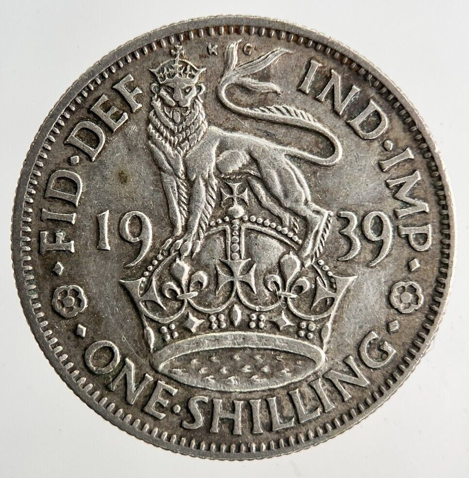 1939 George VI Shilling Silver Coin | Fine Collectable Grade