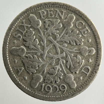 1929 George V Sixpence Silver Coin | Collectable Grade