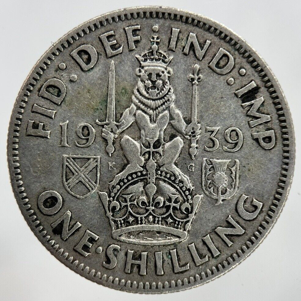 1939 George VI Shilling Silver Coin | Fine Collectable Grade