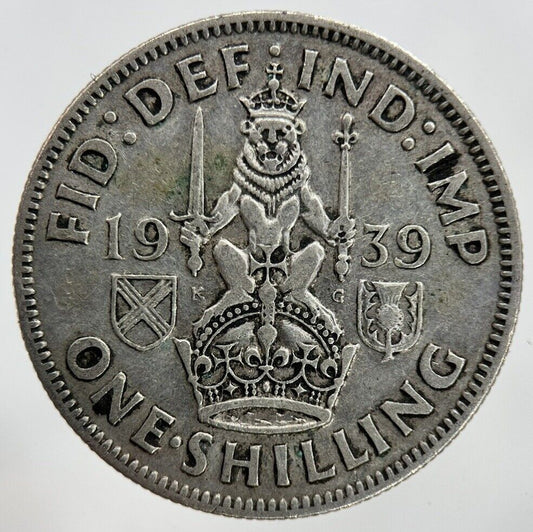 1939 George VI Shilling Silver Coin | Fine Collectable Grade