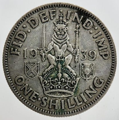 1939 George VI Shilling Silver Coin | Fine Collectable Grade