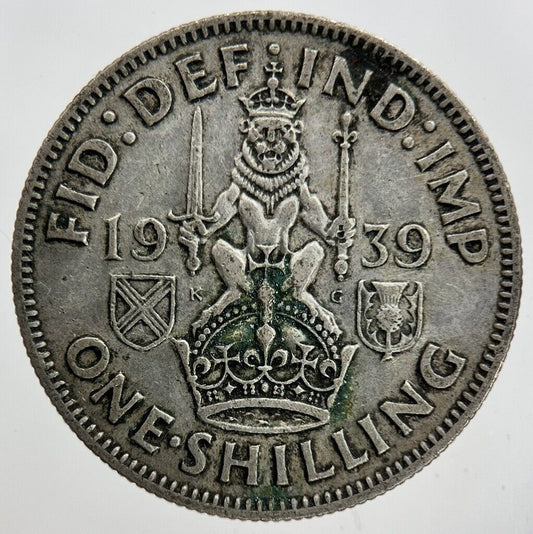 1939 George VI Shilling Silver Coin | Fine Collectable Grade