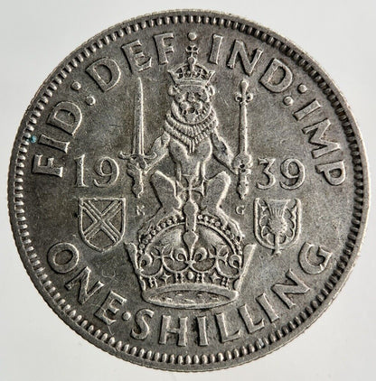1939 George VI Shilling Silver Coin | Fine Collectable Grade