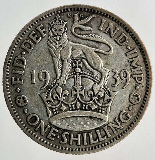 1939 George VI Shilling Silver Coin | Fine Collectable Grade