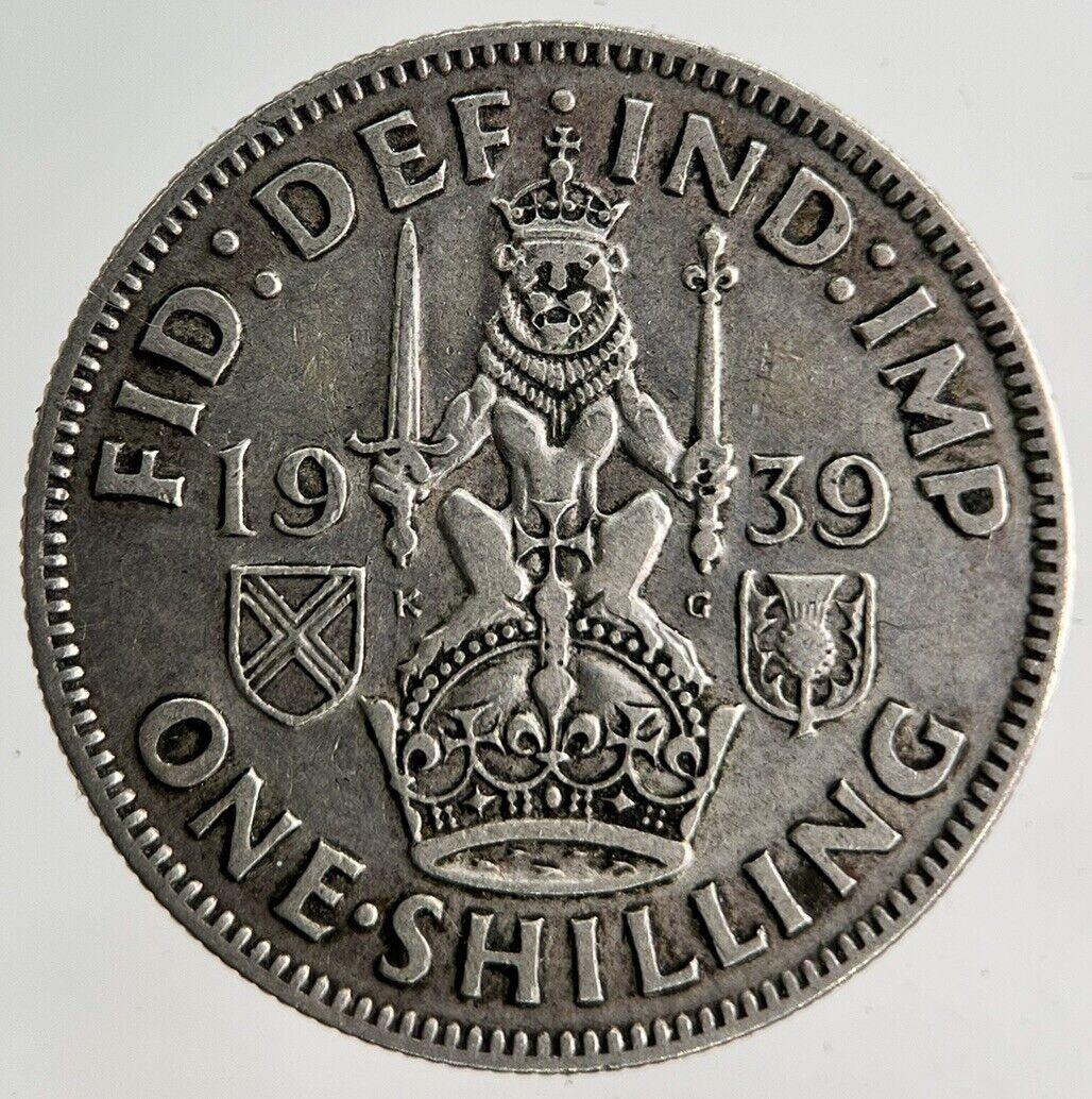 1939 George VI Shilling Silver Coin | Fine Collectable Grade