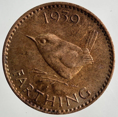 1939 George VI Wren Farthing Coin | Fine Collectable Grade