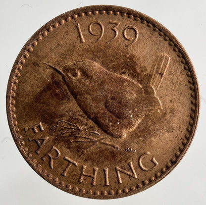 1939 George VI Wren Farthing Coin | Fine Collectable Grade