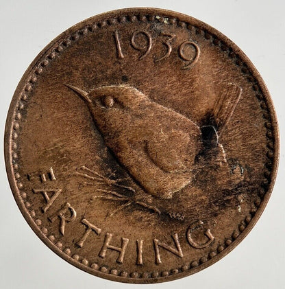 1939 George VI Wren Farthing Coin | Fine Collectable Grade