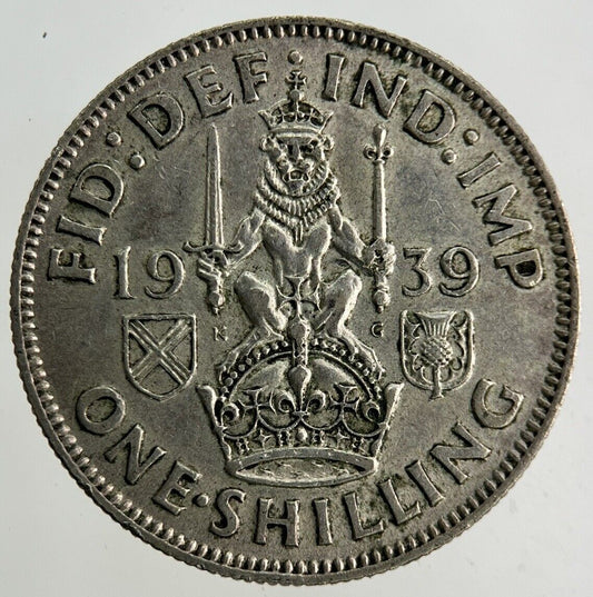 1939 George VI Shilling Silver Coin | Fine Collectable Grade