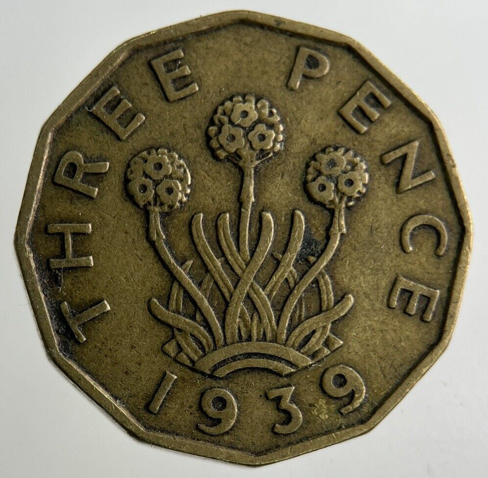 1939 George VI Threepence Coin | Fine Collectable Grade