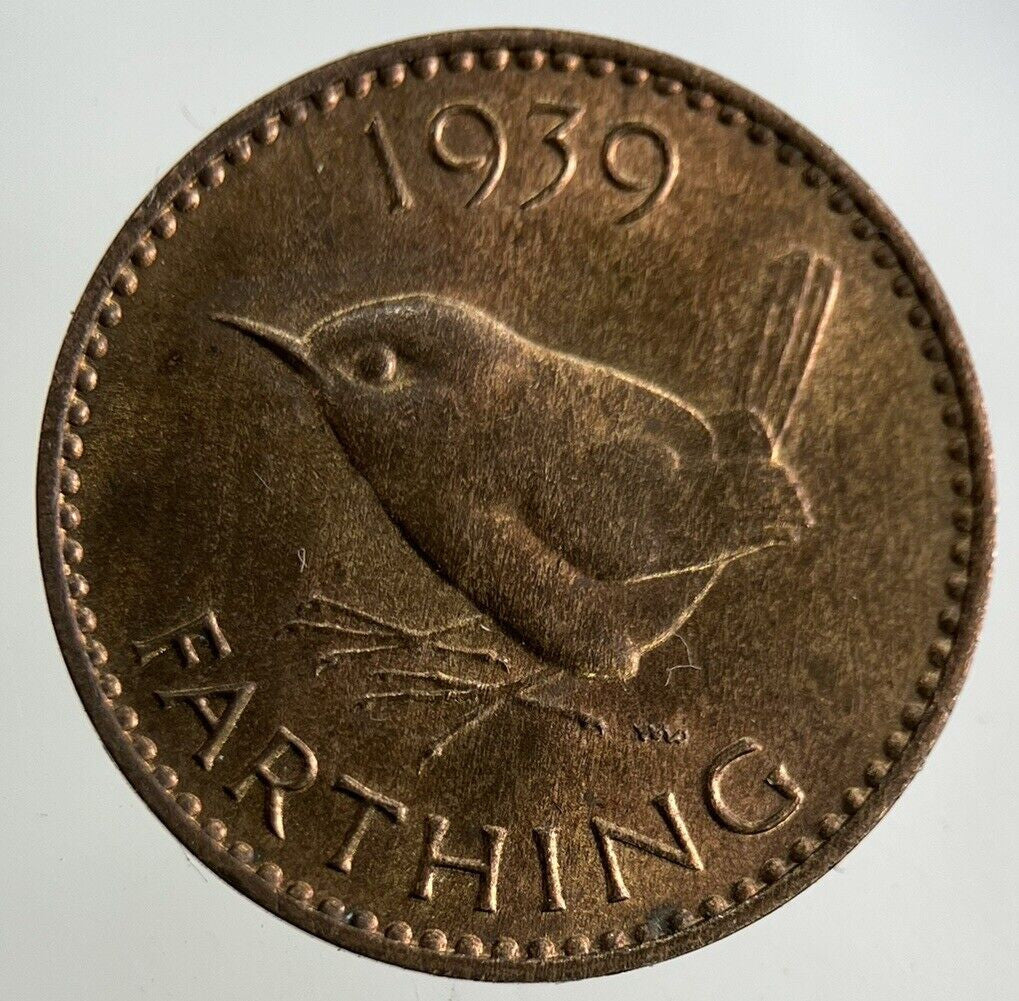 1939 George VI Wren Farthing Coin | Very High Grade