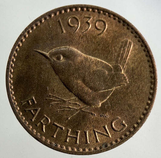 1939 George VI Wren Farthing Coin | Very High Grade