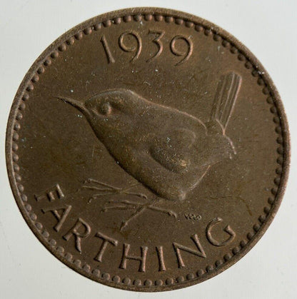 1939 George VI Wren Farthing Coin | Very High Grade
