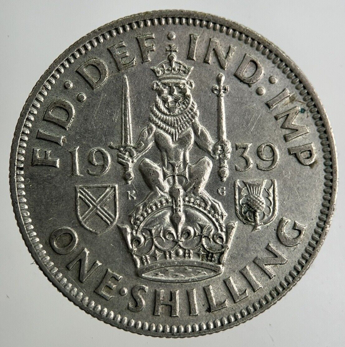 1939 George VI Shilling Silver Coin | Very High Grade