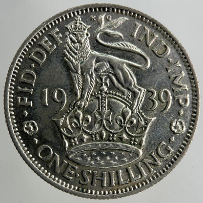 1939 George VI Shilling Silver Coin | Very High Grade