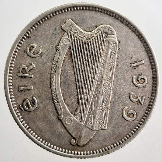 1939 Irish Florin Silver Coin | Very High Grade | a7415