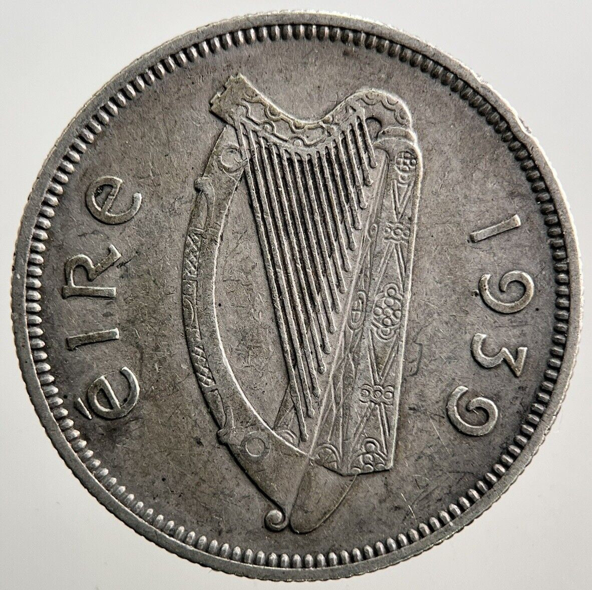 1939 Irish Shilling Silver Coin | Very High Grade | a3833