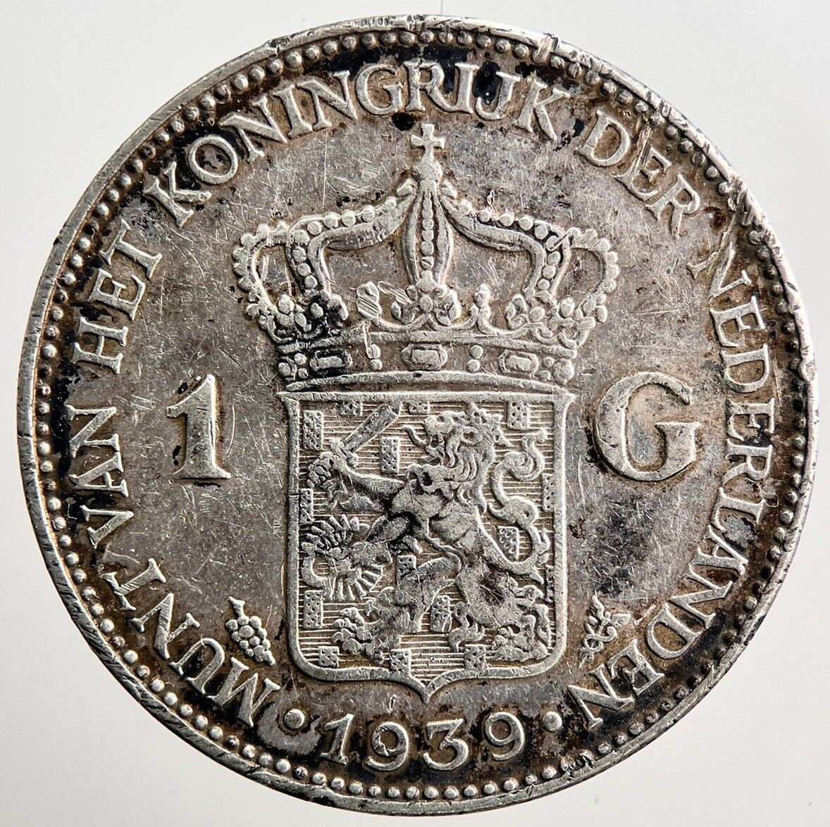 1939 Netherlands 1 Gulden Silver Coin | Fine Collectable Grade | a3758
