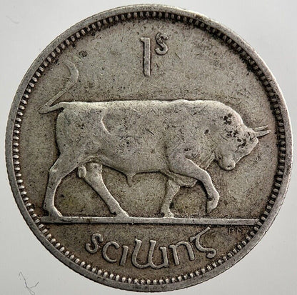 1939 Irish Shilling Bull Silver Coin | Fine Collectable Grade | a7972