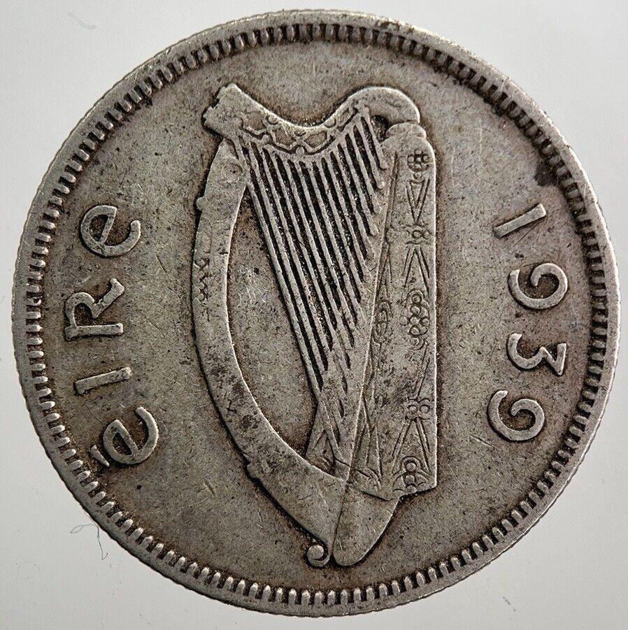 1939 Irish Shilling Bull Silver Coin | Fine Collectable Grade | a7972