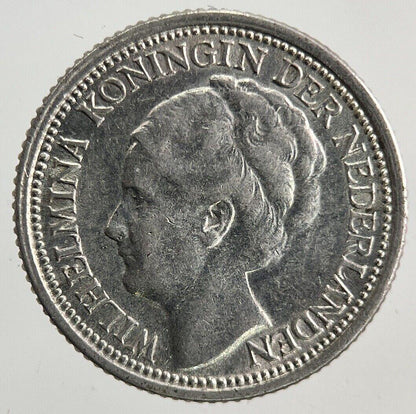 1939 Netherlands 10 Cents Silver Coin | Fine Collectable Grade