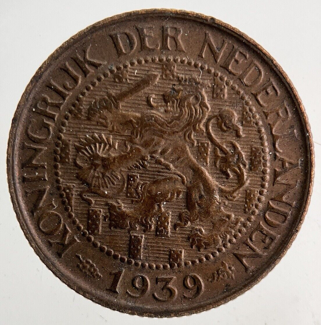1939 Netherlands 1 Cent Coin | Fine Collectable Grade