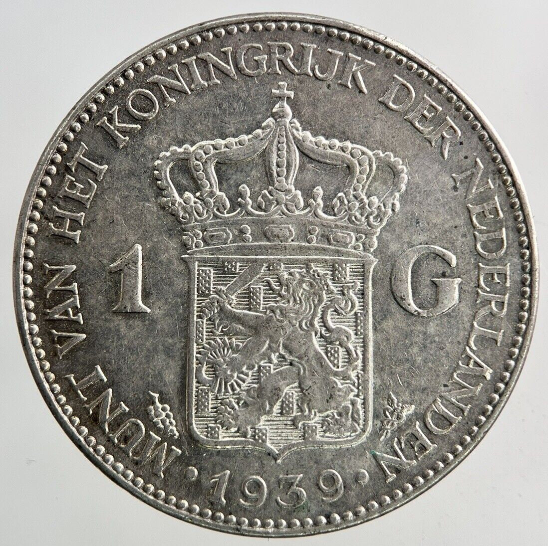 1939 Netherlands 1 Gulden Silver Coin | Fine Collectable Grade