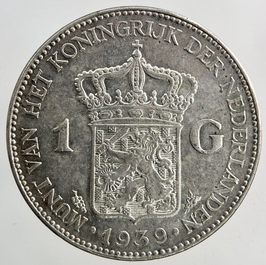 1939 Netherlands 1 Gulden Silver Coin | Fine Collectable Grade