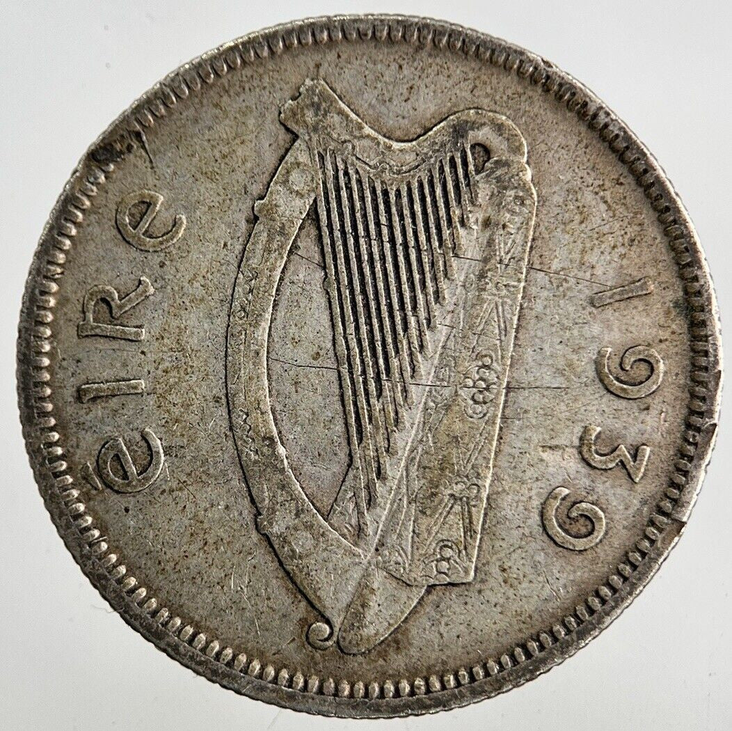 1939 Irish Shilling Silver Coin | Fine Collectable Grade