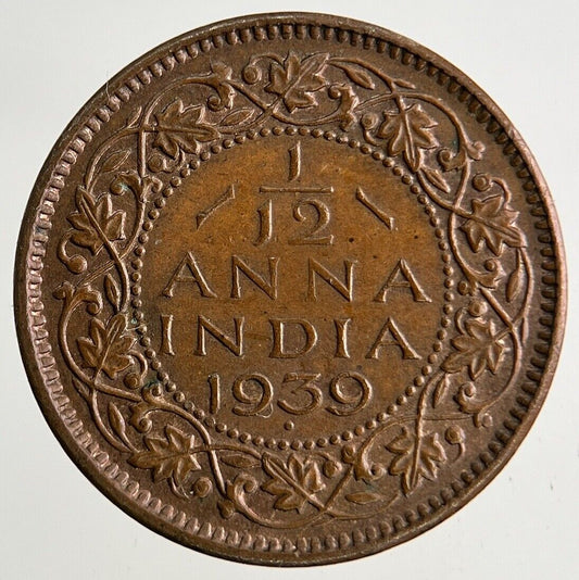 1939 India 1/12 Anna Coin | Fine Collectable Grade
