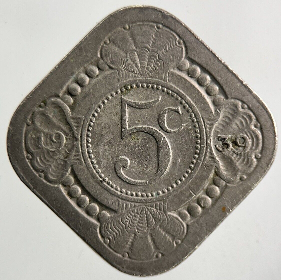 1939 Netherlands 5 Cents Coin | Fine Collectable Grade
