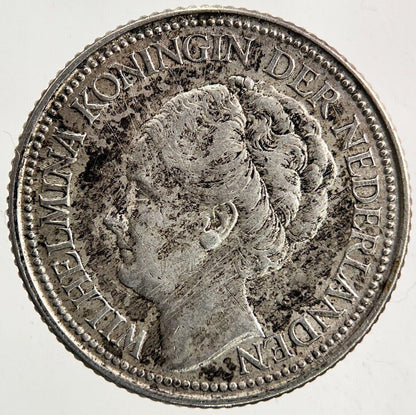 1939 Netherlands 25 Cents Silver Coin | Fine Collectable Grade