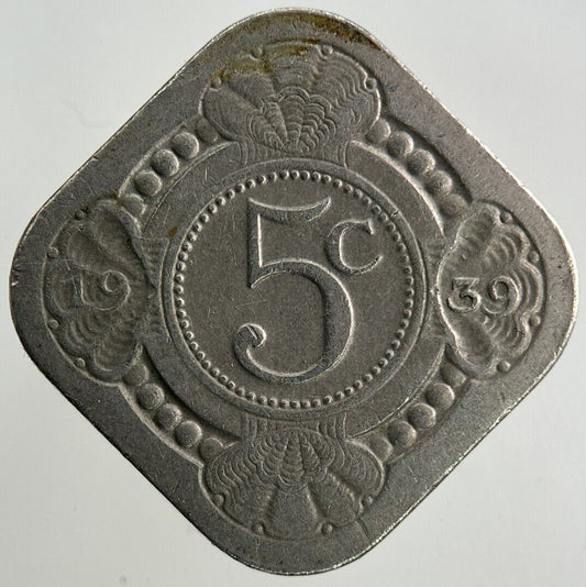 1939 Netherlands 5 Cents Coin | Fine Collectable Grade