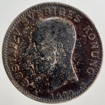1939 Sweden 1 One Krona Silver Coin | Collectable Grade | a7268