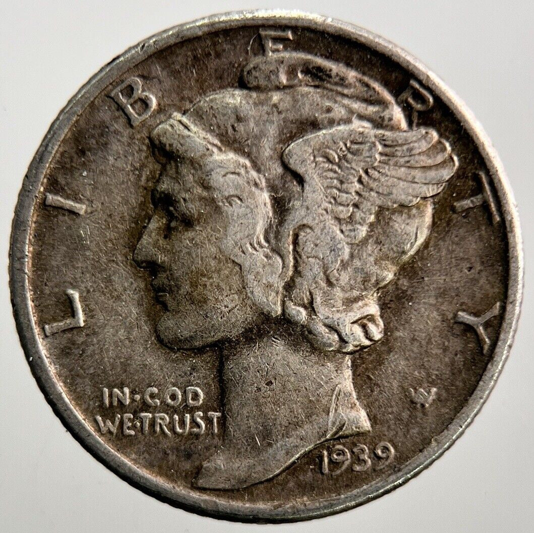 1939 US USA Mercury Dime Silver Coin | Fine Collectable Grade | a3734