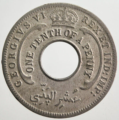 1939 West Africa 1/10 1 One Tenth Of A Penny Coin | Collectable Grade | a7572