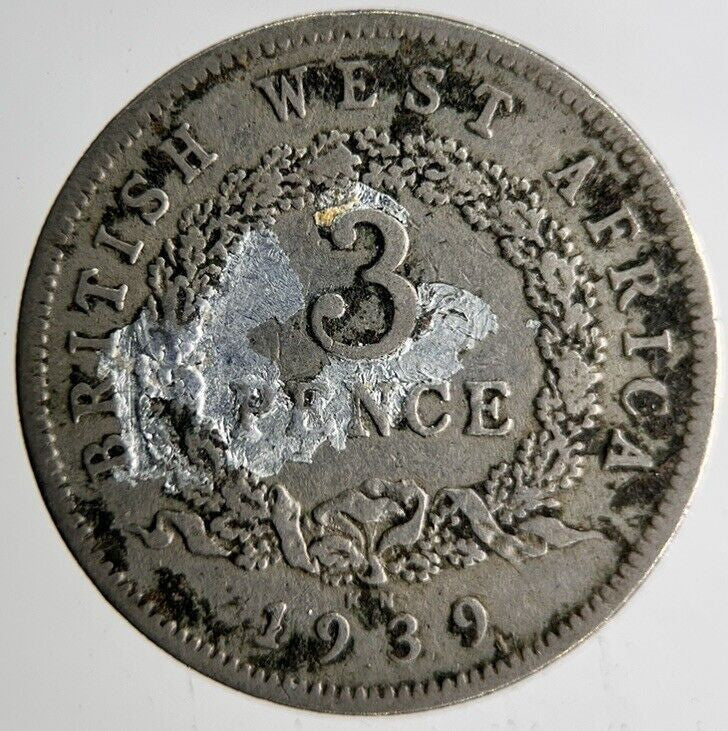 1939 West Africa Threepence Coin | Fine Collectable Grade