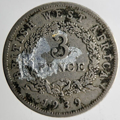 1939 West Africa Threepence Coin | Fine Collectable Grade