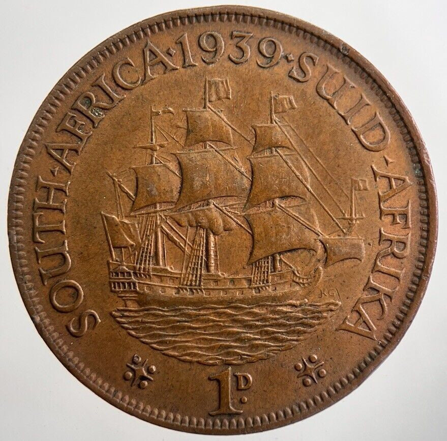 1939 South Africa Penny Coin | Very High Grade | a7990