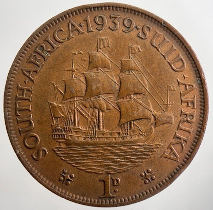 1939 South Africa Penny Coin | Very High Grade | a7990