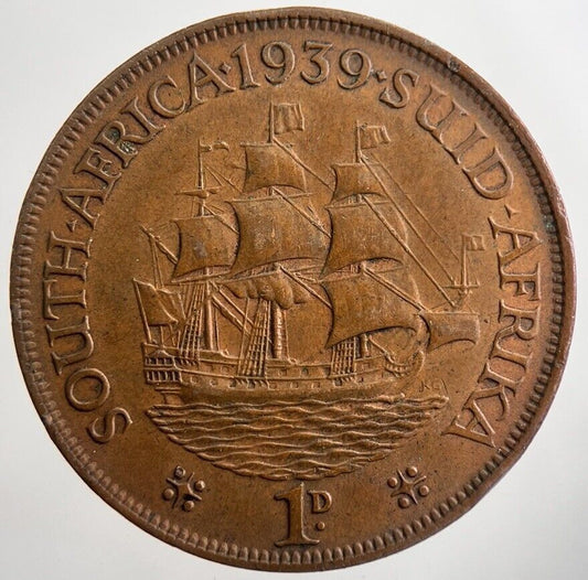 1939 South Africa Penny Coin | Very High Grade | a7990